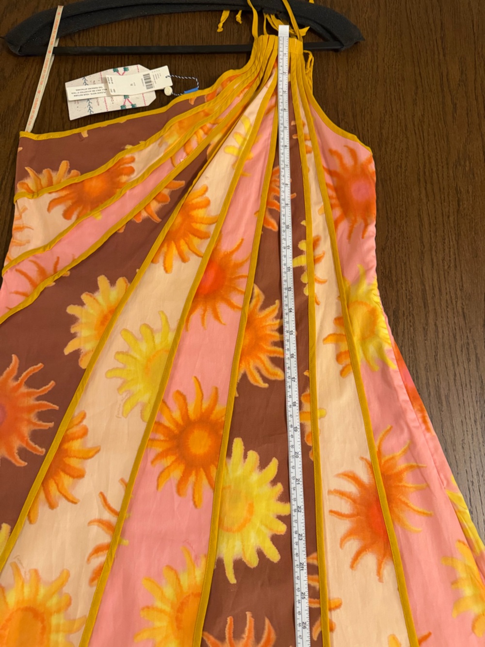 NWT FARM Rio x Anthropologie One Shoulder Seamed A-Line Sunburst Dress - Picture 11 of 12